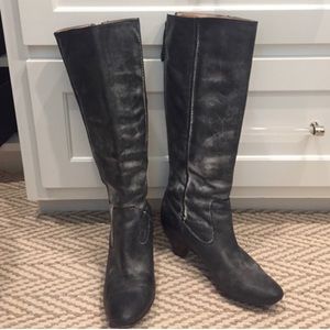 Frye Boots Steffi back zip, black sz 8